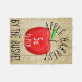 Apple Harvest Sign Fleece Deken (Voorkant (Horizontaal))