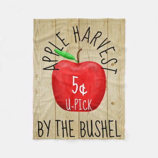 Apple Harvest Sign Fleece Deken (Voorkant)