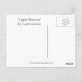 Apple Harvest van Carl Larsson Briefkaart (Achterkant)