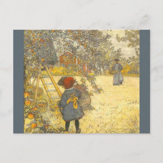 Apple Harvest van Carl Larsson Briefkaart (Voorkant)