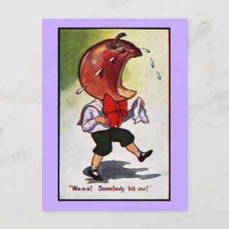 Apple-Headed Boy Bitten Briefkaart