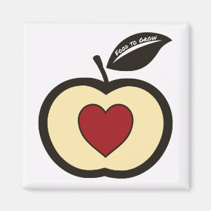 Apple & Heart Core Food to Grow logo Magneet