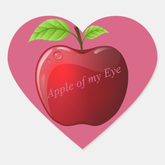 Apple Heart Hart Sticker (Voorkant)