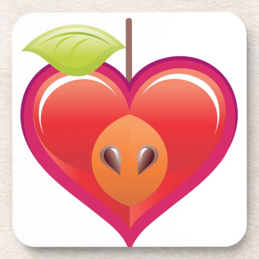Apple Heart Onderzetter (Voorkant)