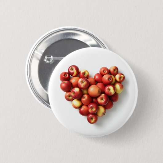 Apple Heart Ronde Button 5,7 Cm (Voorkant /achterkant)