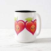 Apple Heart Tweekleurige Koffiemok (Voorkant rechts)