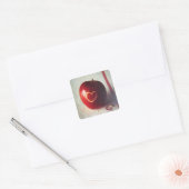 Apple Heart Vierkante Sticker (Envelop)