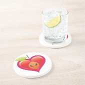 Apple Heart Zandsteen Onderzetter (Zijkant)