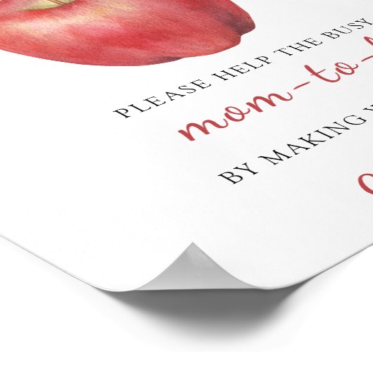Apple - Help de drukke moeder-to-be geadresseerde Poster (Hoek)