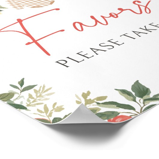 Apple Herfst Baby shower geeft de voorkeur aan tek Poster (Hoek)