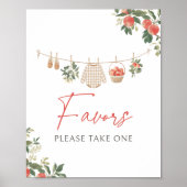 Apple Herfst Baby shower geeft de voorkeur aan tek Poster (Voorkant)