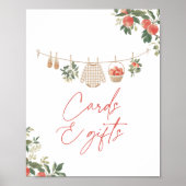 Apple Herfst Baby shower Kaarten en geschenken tek Poster (Voorkant)