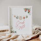 Apple Herfst Baby shower Kaarten en geschenken tek Poster