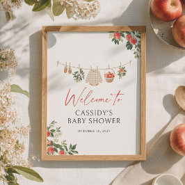 Apple Herfst Baby shower welkomstbord Poster