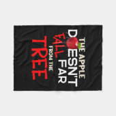 Apple Herfst niet ver van de boomappelpluk Fleece Deken (Voorkant (Horizontaal))