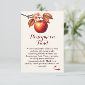 Apple Herfst Vrijgezellenfeest Honeymoon Fund Informatiekaartje (Staand voorkant)