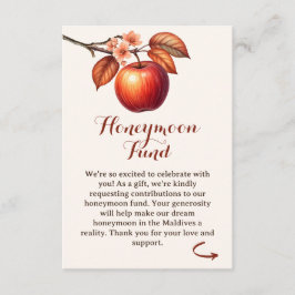 Apple Herfst Vrijgezellenfeest Honeymoon Fund Informatiekaartje