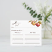 Apple herfst vrijgezellenfeest receptkaart (Staand voorkant)