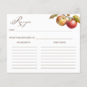 Apple herfst vrijgezellenfeest receptkaart (Voorkant)