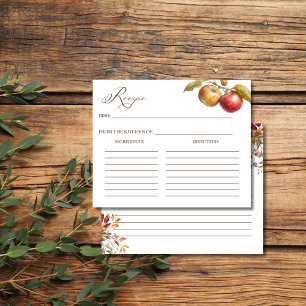 Apple herfst vrijgezellenfeest receptkaart