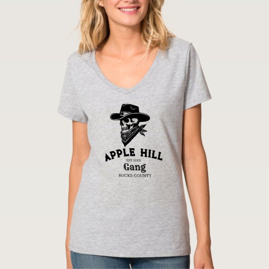 Apple Hill Gang Bucks County, Western, leuk, eenvo T-shirt (Voorkant)