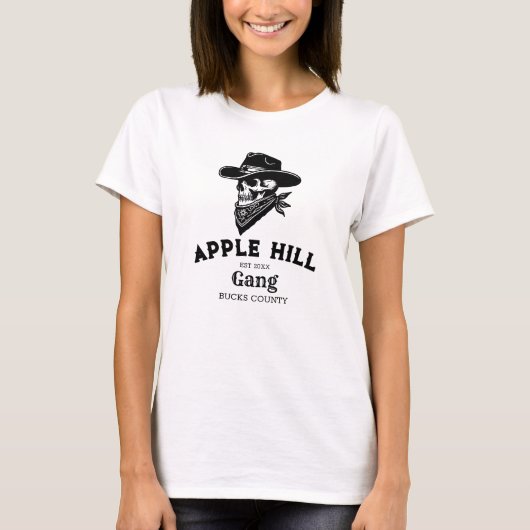 Apple Hill Gang Bucks County, Western, leuk, eenvo T-shirt (Voorkant)