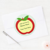 Apple Home Made Food Cadeaulabel Ronde Sticker (Envelop)