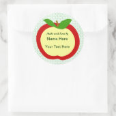 Apple Home Made Food Cadeaulabel Ronde Sticker (Tas)
