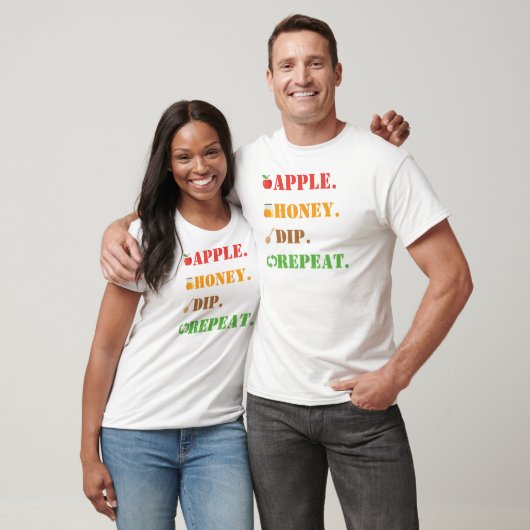 Apple Honey Dip Herhalen T-shirt (Unisex)