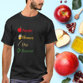 Apple Honey Dip Repeat Rosh Hashanah T-shirt