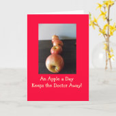 Apple houdt Dr. Away Wenskaart Kaart (Gele Bloem)