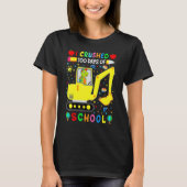 Apple I Crushed 100 Day of School Dinosaur Truck F T-shirt (Voorkant)