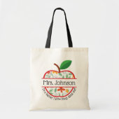 Apple Ik ben een leraar Ik weet dingen  Tote Bag (Voorkant)