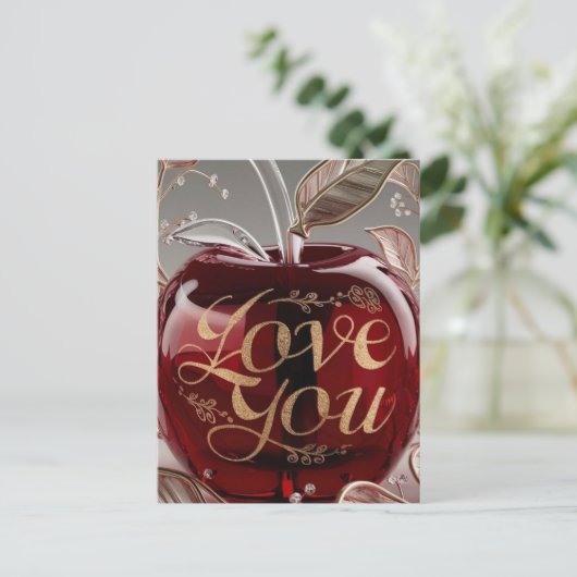 Apple, ik hou van je briefkaart (Staand voorkant)