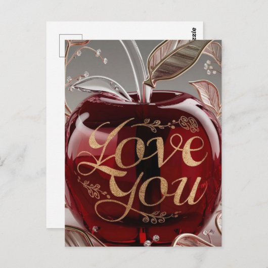 Apple, ik hou van je briefkaart (Voorkant / Achterkant)