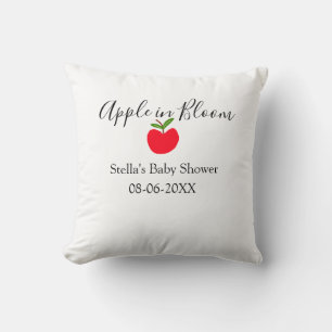 Apple in bloei baby shower rode appel naam datum  kussen
