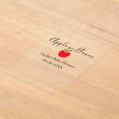 Apple in bloom baby shower red apple name date  acryl uitnodigingen (Laagn)