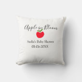Apple in bloom baby shower red apple name date  kussen (Voorkant)