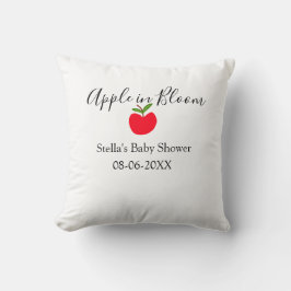 Apple in bloom baby shower red apple name date  kussen
