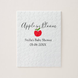 Apple in bloom baby shower red apple name date  legpuzzel