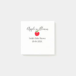 Apple in bloom baby shower red apple name date  post-it® notes