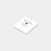 Apple in bloom baby shower red apple name date  post-it® notes (Schuin)