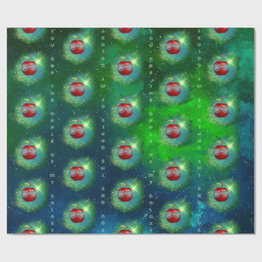 Apple in dankbaar Galaxy-inpakpapier Cadeaupapier (Vlak)