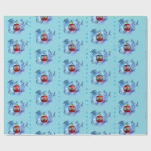 Apple in dankbaar Galaxy-inpakpapier Cadeaupapier