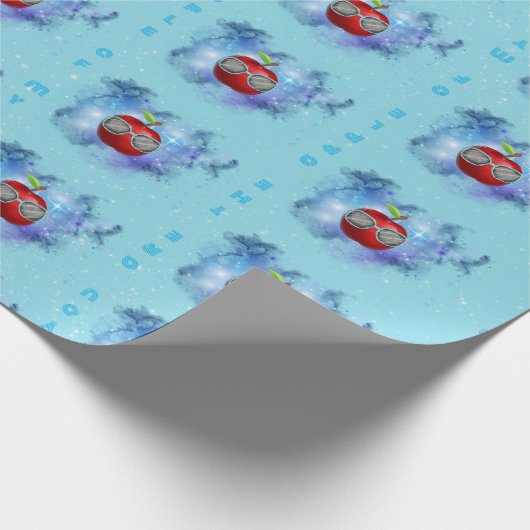 Apple in dankbaar Galaxy-inpakpapier Cadeaupapier (Hoek)