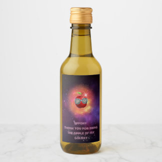 Apple in dankbare Galaxy Mini Wijnfles Labels Wijn Etiket
