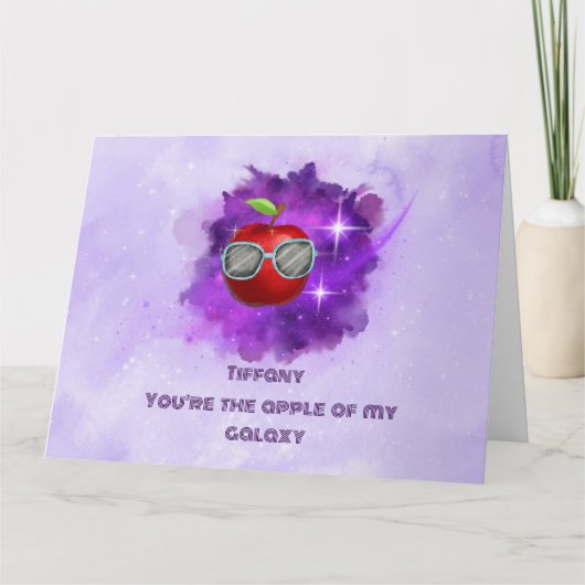 Apple in een dankbare Galaxy-bedankkaart Bedankkaart (Voorkant)