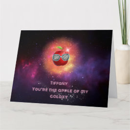 Apple in een dankbare Galaxy-bedankkaart Bedankkaart