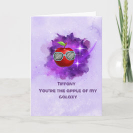 Apple in een dankbare Galaxy-bedankkaart Bedankkaart