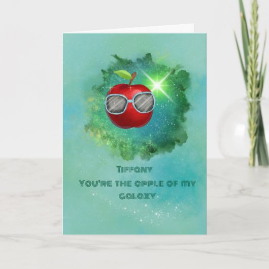 Apple in een dankbare Galaxy-bedankkaart Bedankkaart (Voorkant)